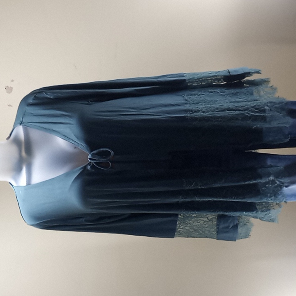 LOGO LORI GOLDSTEIN TIE AT BUST LACE CARDIGAN SZ.M - Picture 2 of 10